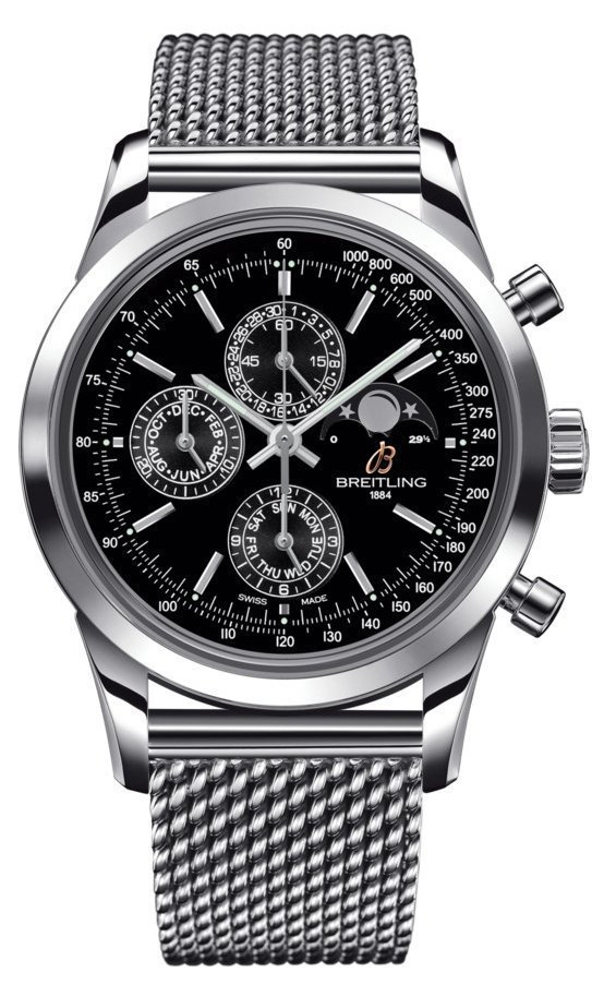 AAA 1:1 Replica Breitling-Transocean Mens Watches Black Dial Automatic 43MM A1931012/BB68-SS Watch