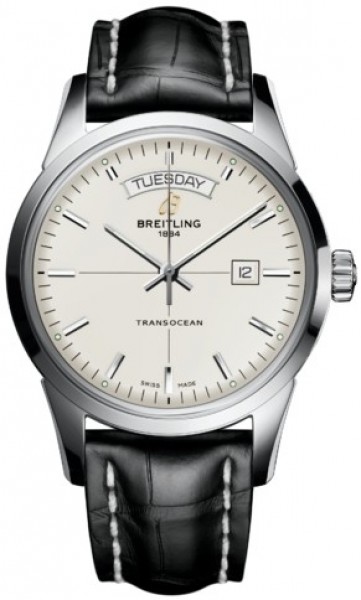 AAA 1:1 Replica Breitling-Transocean Mens Watches Silver Dial Automatic 43MM A4531012/G751-CROCD Watch