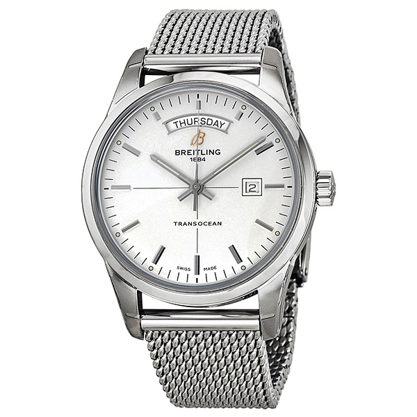 AAA 1:1 Replica Breitling-Transocean Mens Watches Silver Dial Automatic 43MM A4531012/G751-SS Watch