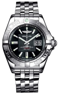 AAA 1:1 Replica Breitling-Galactic Mens Watches Black Dial Automatic 41MM A49350L2/BA07-SS Watch