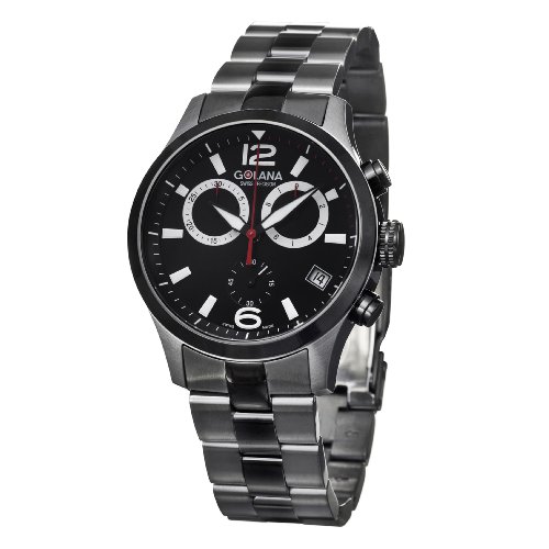 AAA 1:1 Replica Golana Mens Watches Black Dial Swiss Quartz 42MM AE240.2 Watch