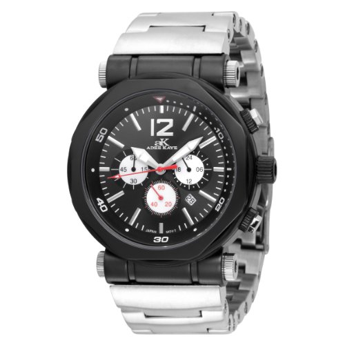 AAA 1:1 Replica Adee-Kaye Mens Watches Black Dial Japanese-Quartz 46.5MM AK8921-MIPB BLK Watch