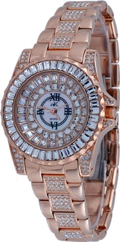 AAA 1:1 Replica Adee-Kaye Ladies Watches Rose Gold Dial Quartz 36MM AK9-11LRG/CR Watch