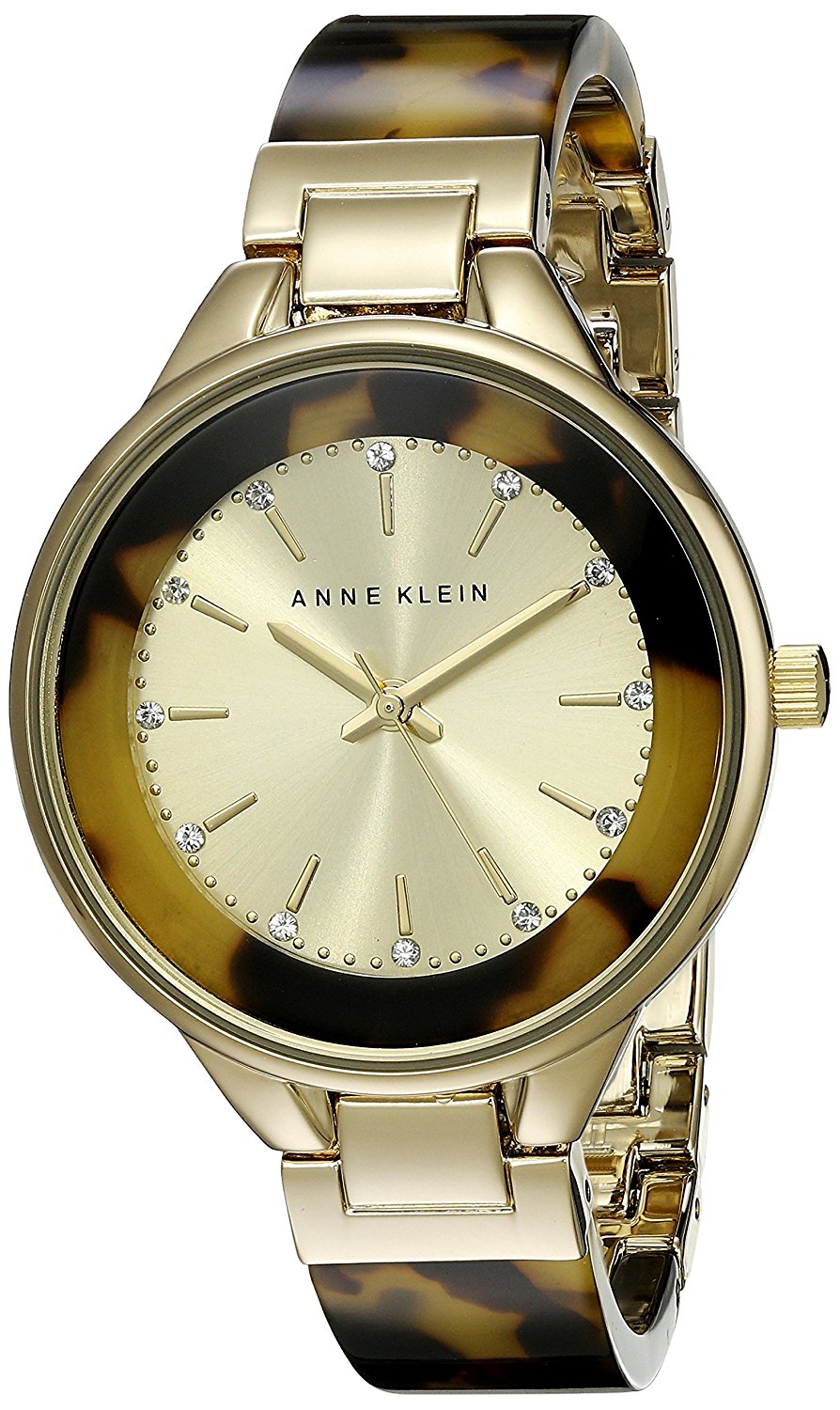 AAA 1:1 Replica Anne-Klein Ladies Watches Gold Dial Quartz 36MM AK-1408CHTO Watch