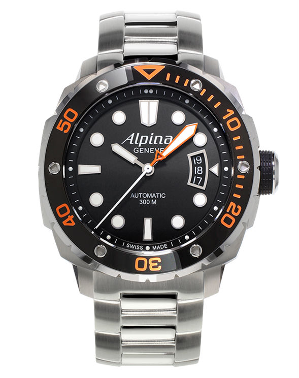 AAA 1:1 Replica Alpina-Seastrong-Diver-300 Mens Watches Black Dial Automatic 44MM AL-525LBO4V26B Watch