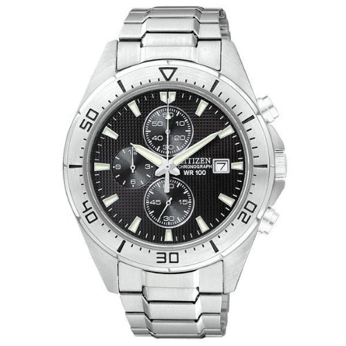 AAA 1:1 Replica Citizen-Chronograph Mens Watches Black Dial Quartz 41MM AN3460-56E Watch