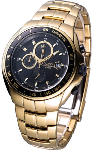 AAA 1:1 Replica Citizen--#39s-Chronograph Mens Watches Black Dial Quartz 44MM AN4012-51E Watch
