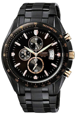 AAA 1:1 Replica Citizen--#39s-Chronograph mens Watches Black Dial Quartz AN4039-55E Watch