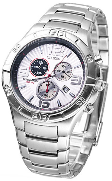 AAA 1:1 Replica Citizen--#39s-Chronograph Mens Watches White Dial Japanese Quartz 46MM AN7080-55A Watch
