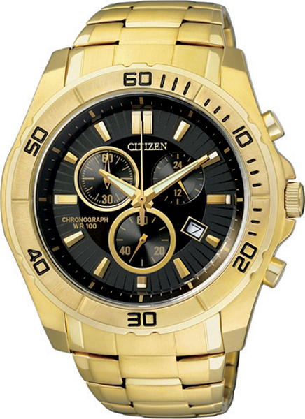 AAA 1:1 Replica Citizen--#39s-Chronograph Mens Watches Black Dial Quartz 46MM AN7102-54E Watch