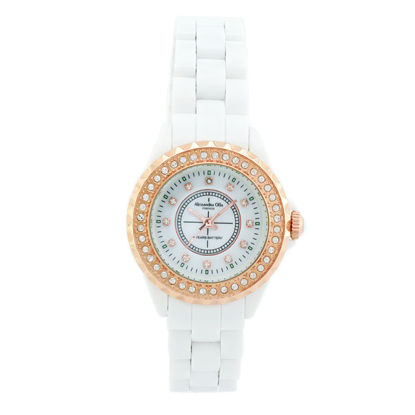 AAA 1:1 Replica Alessandra-Olla Ladies Watches White Dial Quartz 35MM AO-240-2 Watch