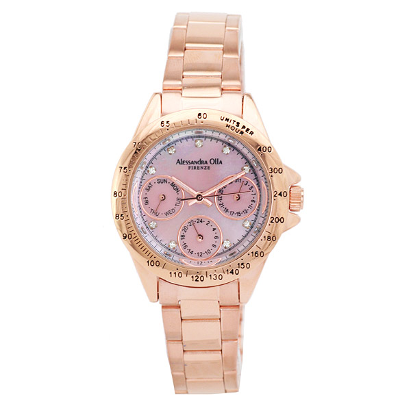 AAA 1:1 Replica Alessandra-Olla Ladies Watches Pink Dial Quartz 33MM AO-285 Watch