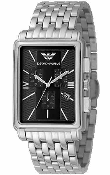 AAA 1:1 Replica Emporio-Armani-Classic Mens Watches Black Dial Quartz 33MM AR0142 Watch