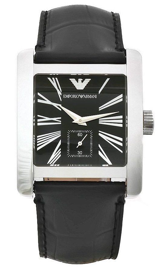 AAA 1:1 Replica Emporio-Armani Mens Watches Black Dial Quartz 38MM AR0180 Watch