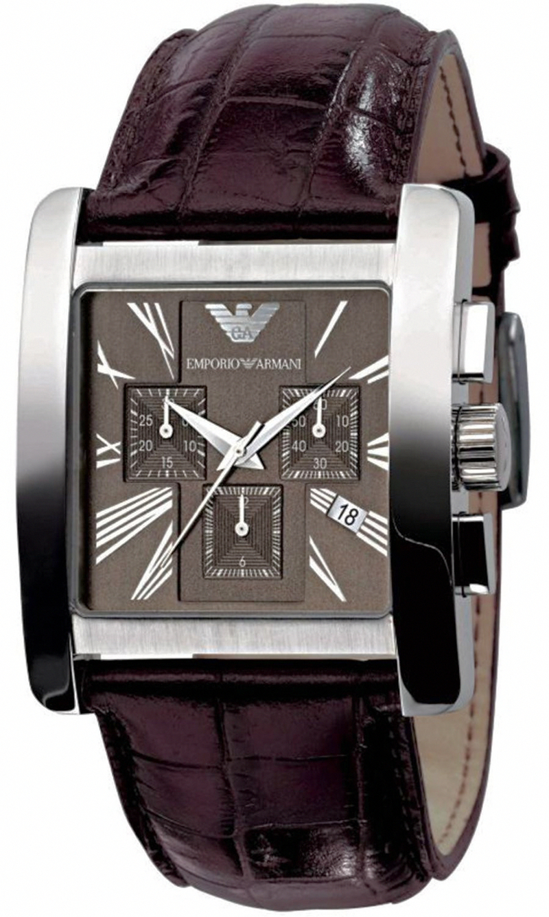 AAA 1:1 Replica Emporio-Armani Mens Watches Brown Dial Quartz 35MM AR0185 Watch