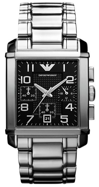 AAA 1:1 Replica Emporio-Armani Mens Watches Black Dial Quartz 34MM AR0334 Watch