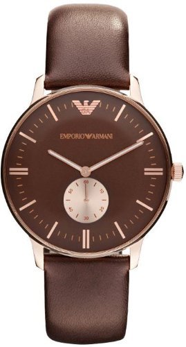AAA 1:1 Replica Emporio-Armani-Classic Mens Watches Brown Dial Quartz 40MM AR0383 Watch