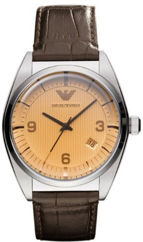 AAA 1:1 Replica Emporio-Armani-Classic Mens Watches Mustard Dial Quartz 42.5MM AR0394 Watch