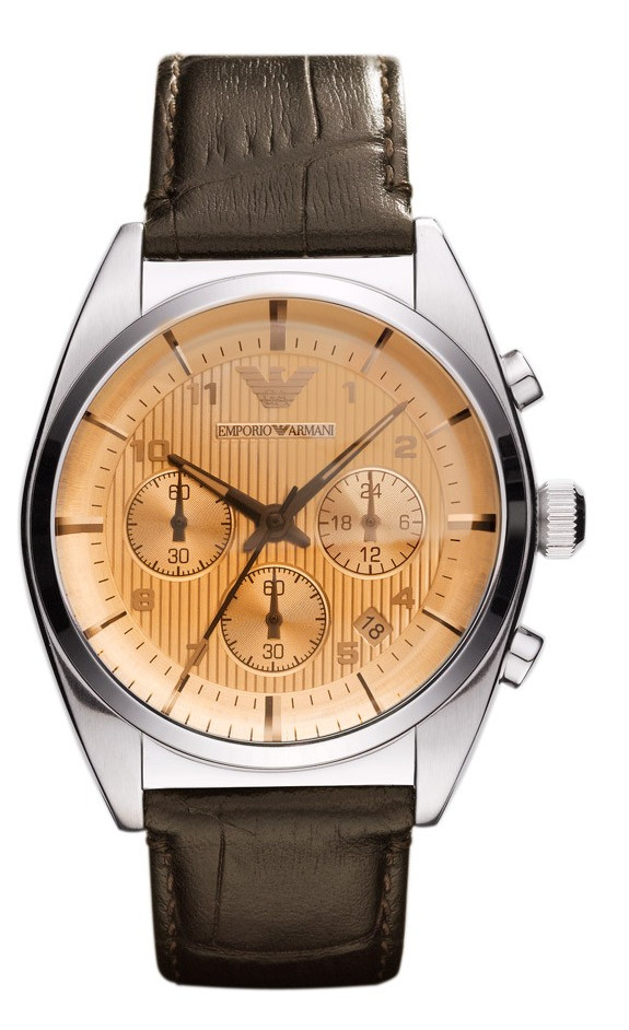 AAA 1:1 Replica Emporio-Armani-Classic Mens Watches Mustard Dial Quartz 42.5MM AR0395 Watch