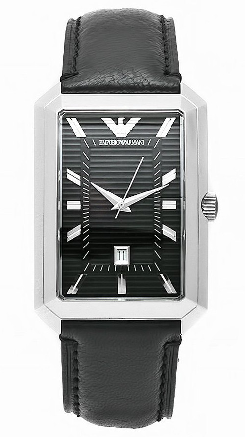 AAA 1:1 Replica Emporio-Armani Mens Watches Black Dial Quartz 30MM AR0455 Watch