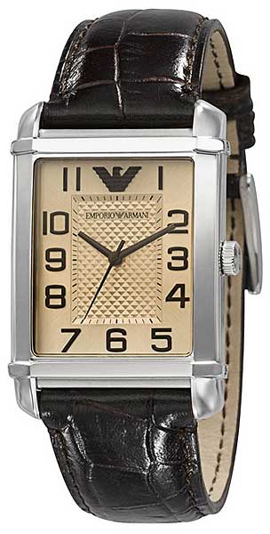 AAA 1:1 Replica Emporio-Armani-Classic Mens Watches Champagne Dial Quartz 36.5 x 30MM AR0490 Watch
