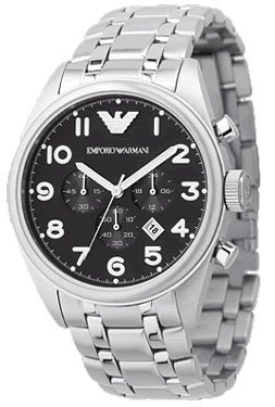 AAA 1:1 Replica Emporio-Armani Mens Watches Black Dial Quartz 46MM AR0508 Watch