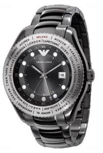 AAA 1:1 Replica Emporio-Armani Mens Watches Black Dial Quartz 46MM AR0587 Watch