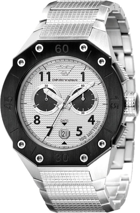 AAA 1:1 Replica Emporio-Armani Mens Watches White Dial Quartz 45MM AR0666 Watch