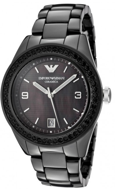 AAA 1:1 Replica Emporio-Armani Ladies Watches Black Dial Quartz 38MM AR1423 Watch