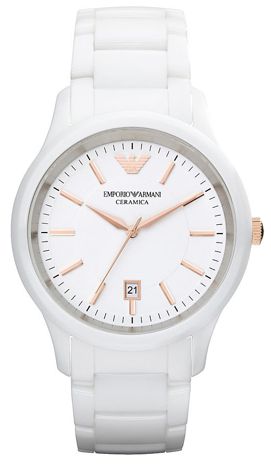 AAA 1:1 Replica Emporio-Armani-Ceramica Mens Watches White Dial Quartz 43MM AR1467 Watch