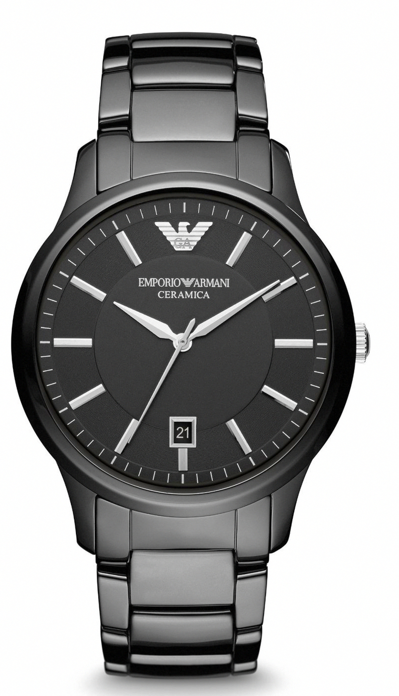 AAA 1:1 Replica Emporio-Armani-Ceramica Mens Watches Black Dial Quartz 43MM AR1475 Watch