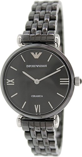AAA 1:1 Replica Emporio-Armani-Ceramica Ladies Watches Black Dial Quartz 32MM AR1487 Watch