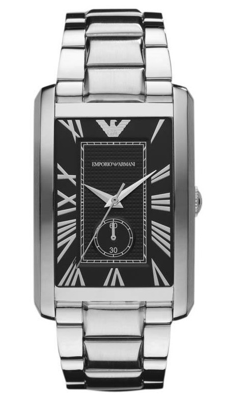 AAA 1:1 Replica Emporio-Armani Mens Watches Black Dial Quartz 38 x 31MM AR1608 Watch