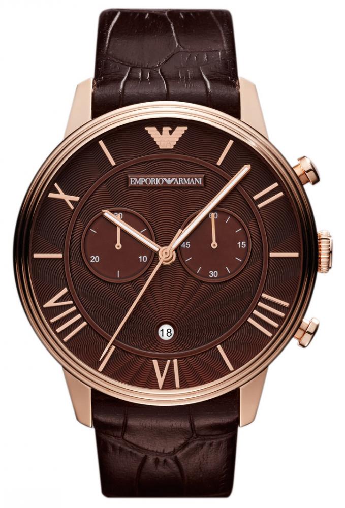 AAA 1:1 Replica Emporio-Armani Mens Watches Brown Dial Quartz 44MM AR1616 Watch