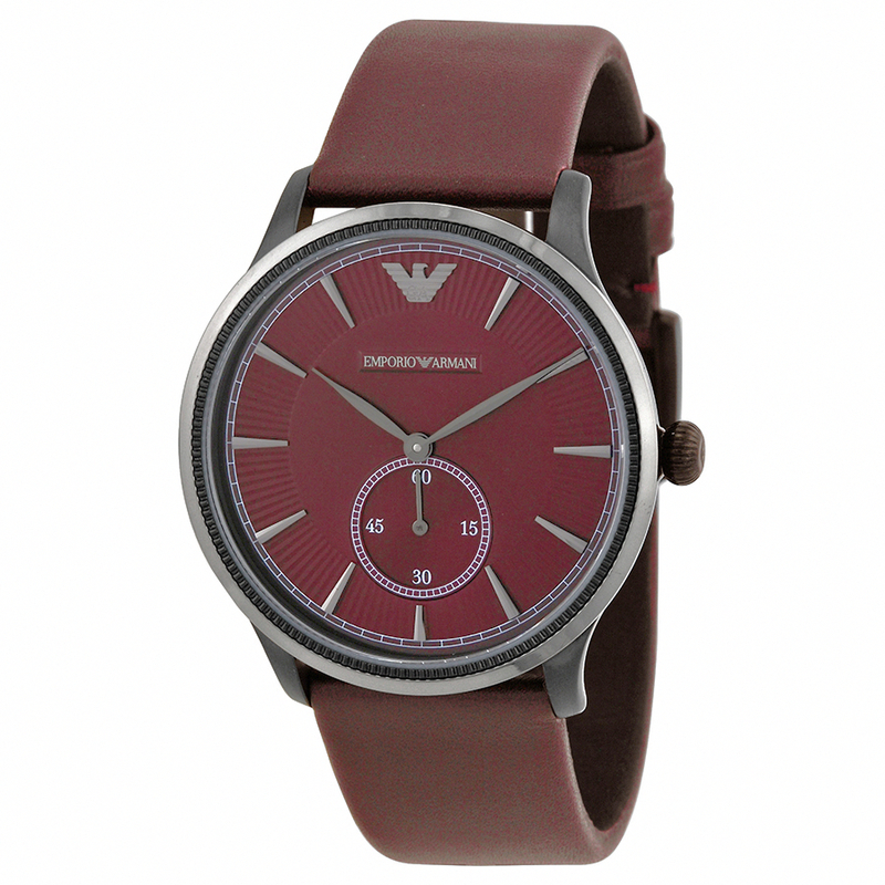 AAA 1:1 Replica Emporio-Armani Unisex Watches Darker Red Dial Quartz 38MM AR1801 Watch