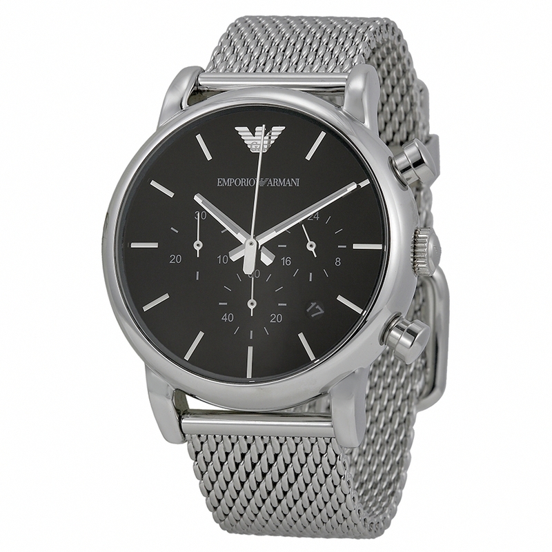 AAA 1:1 Replica Emporio-Armani-Classic Mens Watches Black Dial Quartz 41MM AR1811 Watch