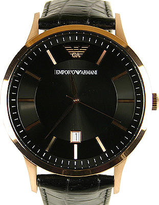 AAA 1:1 Replica Emporio-Armani-Classic Mens Watches Black Dial Quartz 45MM AR2425 Watch