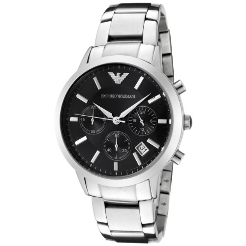 AAA 1:1 Replica Emporio-Armani-Classic Mens Watches Black Dial Quartz 39MM AR2435 Watch
