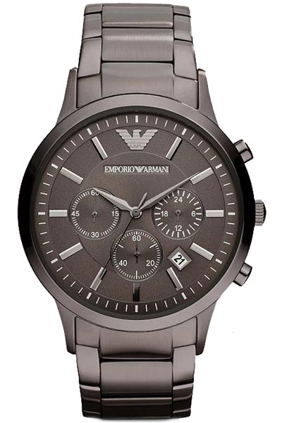 AAA 1:1 Replica Emporio-Armani-Classic Mens Watches Gray Dial Quartz 55MM AR2454 Watch