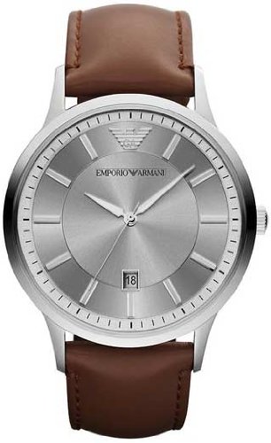 AAA 1:1 Replica Emporio-Armani Mens Watches Silver Dial Quartz 43MM AR2463 Watch