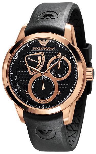 AAA 1:1 Replica Emporio-Armani Mens Watches Black Dial Automatic Self-wind 43.5MM AR4619 Watch