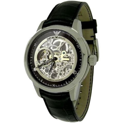 AAA 1:1 Replica Emporio-Armani-Meccanico Mens Watches Black Dial Automatic 43.5MM AR4625 Watch