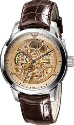 AAA 1:1 Replica Emporio-Armani-Meccanico Mens Watches Brown Dial Automatic 43.5MM AR4627 Watch