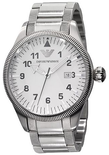 AAA 1:1 Replica Emporio-Armani-Sport Mens Watches Silver Dial Quartz 48MM AR5835 Watch