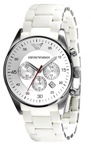 AAA 1:1 Replica Emporio-Armani Mens Watches White Dial Quartz 43MM AR5859 Watch