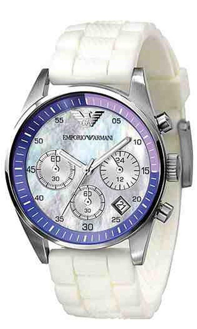 AAA 1:1 Replica Emporio-Armani Mens Watches White Dial Quartz 43MM AR5884 Watch