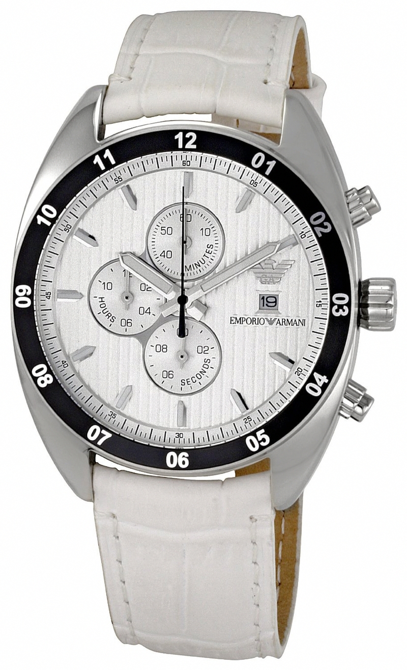 AAA 1:1 Replica Emporio-Armani Mens Watches White Dial Quartz 43MM AR5915 Watch