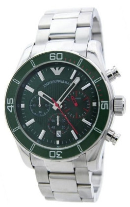 AAA 1:1 Replica Emporio-Armani Mens Watches Black Dial Quartz 45MM AR5934 Watch