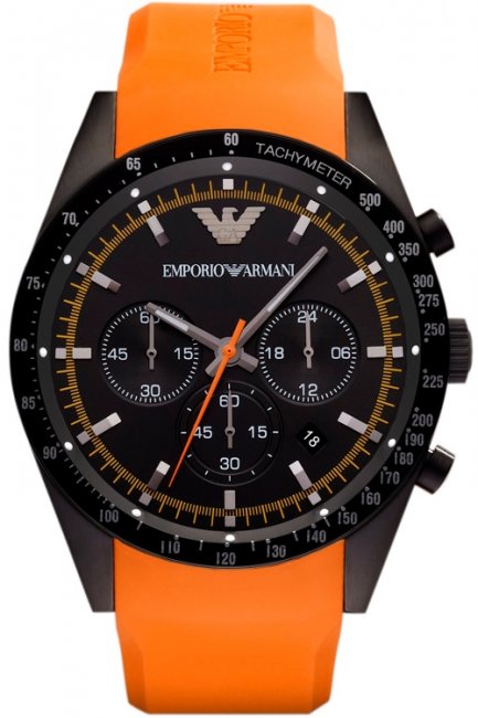 AAA 1:1 Replica Emporio-Armani Mens Watches Black Dial Quartz 46MM AR5987 Watch