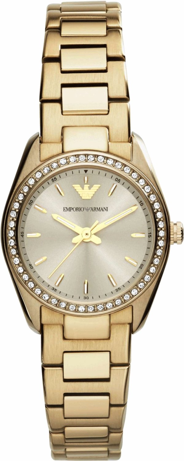 AAA 1:1 Replica Emporio-Armani-Sportivo Ladies Watches Champagne Dial Quartz 26MM AR6031 Watch